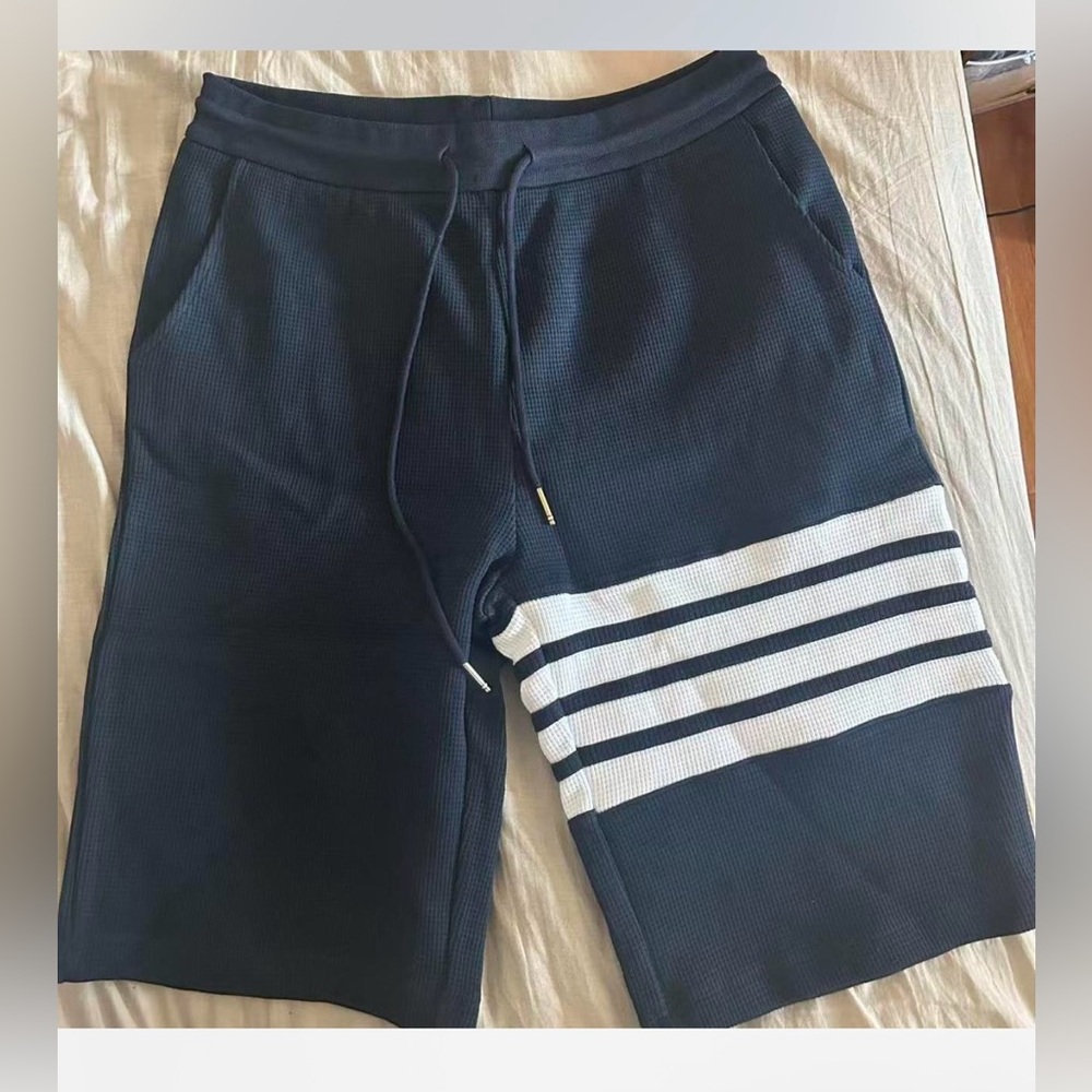 Thom Browne Bermuda‎ 4-Bar Navy Blue Sweat Shorts Size 3 / S - Picture 4 of 9